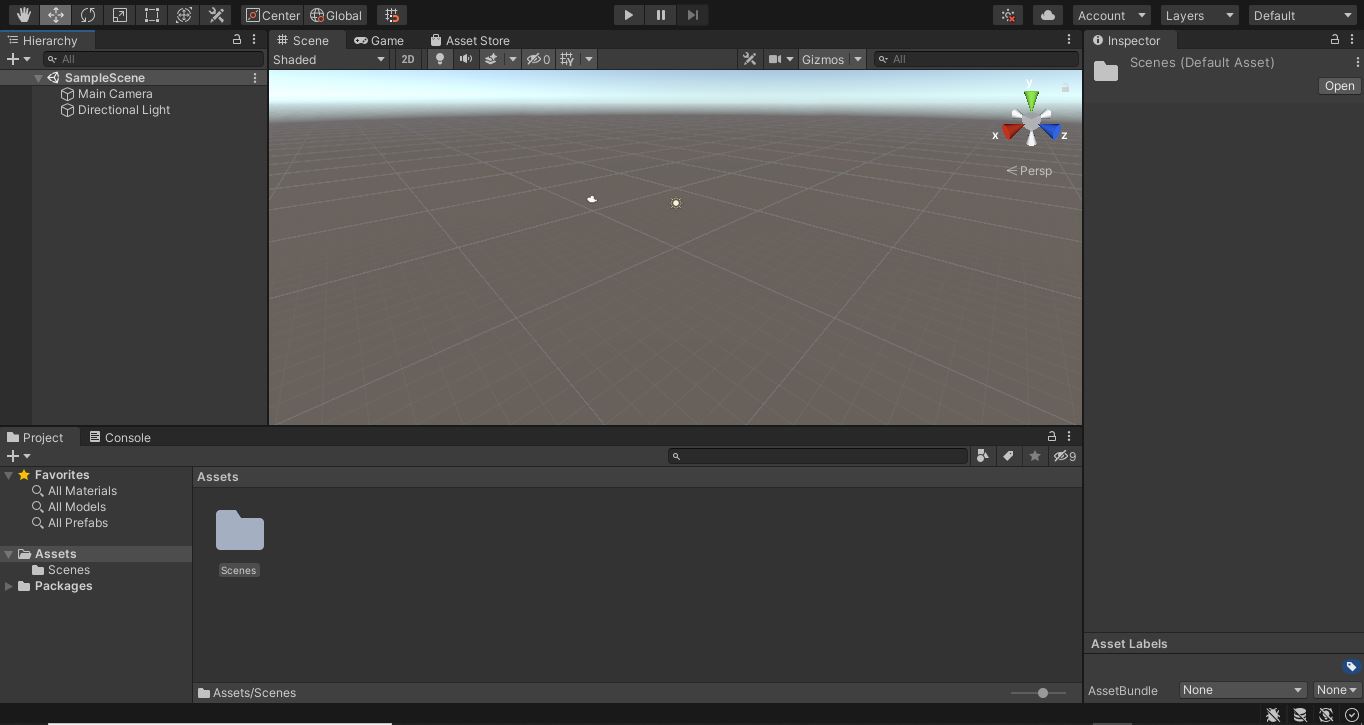 Unity 3D Proyecto vacío