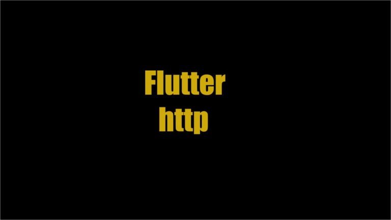 Flutter http