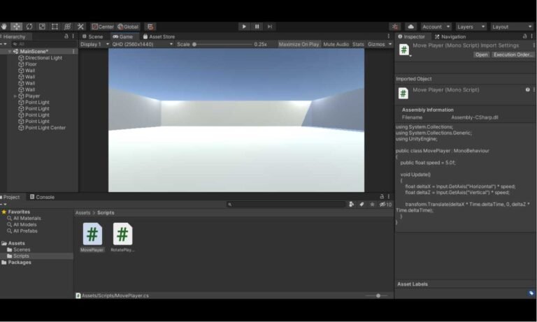 Unity 3D mover Player