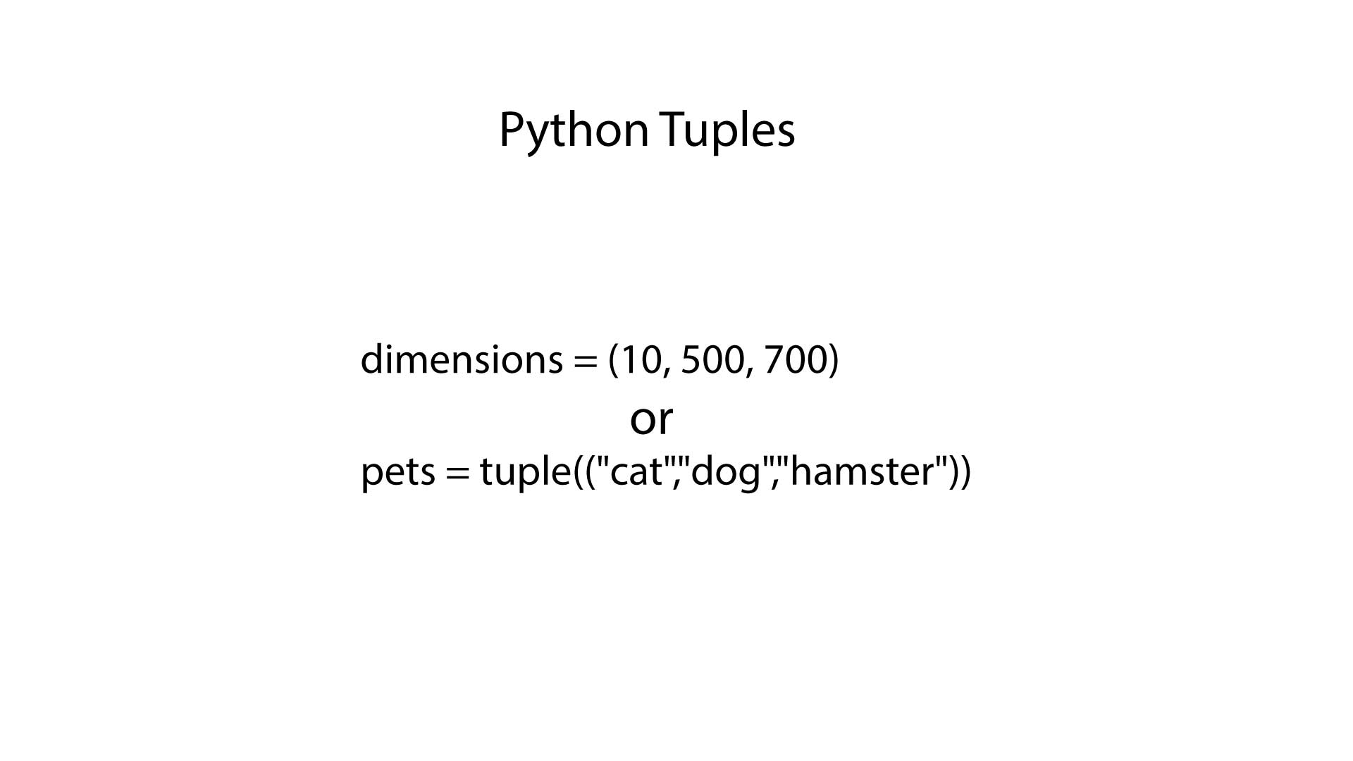 Python Tuples